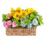 Корзина с цветами Летние лучи